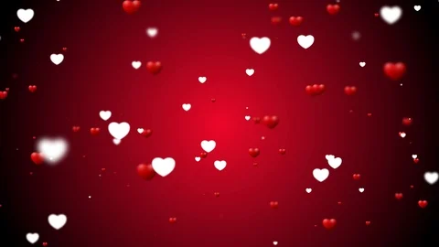 Red and white hearts background Stock Footage 102768886