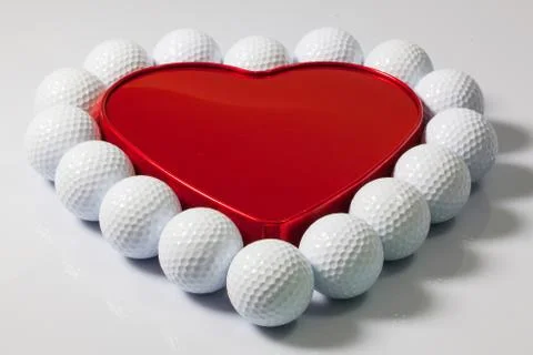 Red and white hearts Stock Photos