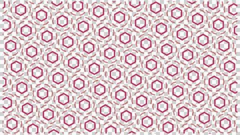 Red and White Hexagon Geometric Seamless Pattern Stock Illustration