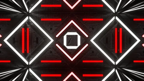 Red and White Hieroglyph Strobe Wall Background VJ Loop in 4K Stock Footage 342280076