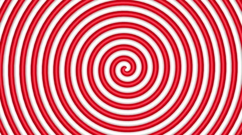 Red and white hypnotic circle Stock Footage 41758855