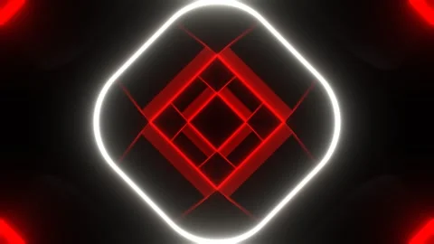Red and White Hypnotic Neons Moving Background VJ Loop in 4K Stock Footage 311718499