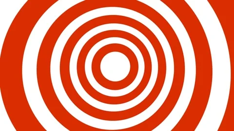 Red and white hypnotic spiral abstract background Video stock 249246034