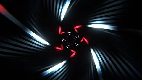 Red and White Hypnotic Spiral Neon Tunnel Background VJ Loop l 4K Stock Footage 296695875