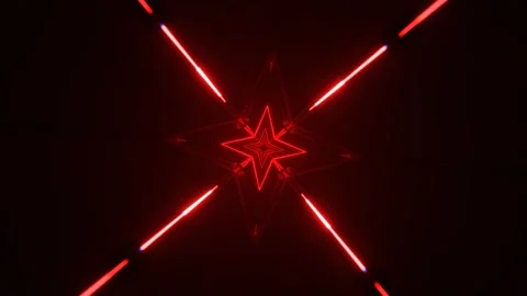 Red and White Infinite Flow of Neon Light Energy Background VJ Loop in 4K Stock-Footage 334718213