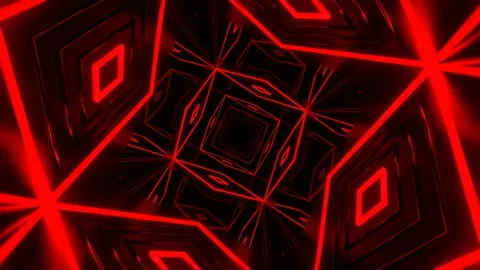 Red and White Infinite Geometric Fluorescent Concept Background VJ Loop in 4 Stock-Footage 344101619