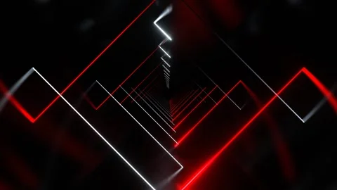 Red and White Infinite Linear Motion of Neon Background VJ Loop in 4K Stock Footage 344098452