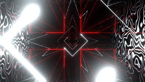 Red and White Infinite Procedural Neon Background VJ Loop in 4K 스톡 동영상 337926413