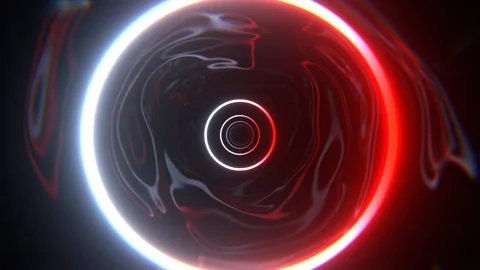 Red and White Infinity Sci-Fi Neon Tunnel Background VJ Loop l 4K Stock Footage 295877752