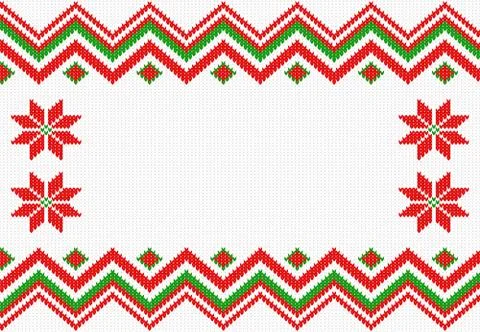 Red and white knitted background Illustrazione stock