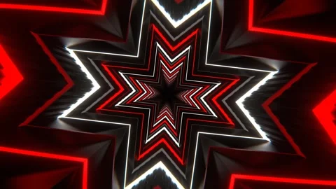 Red and White Large Number of Neon Angles Background VJ Loop in 4K Stock Footage 309462639