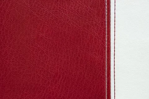 Red and white leather texture background Stock Photos