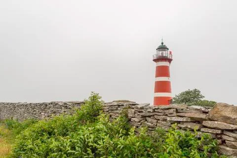 Red and White Lighthouse Stock Photos