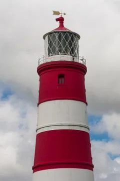 Red and White Lighthouse Foto stock