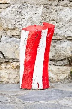 Red and white log Stock Photos