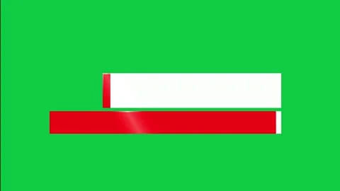 Red and white Lower third green screen design Stock Footage 321643279