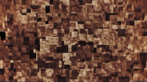 Red and white mosaic background. Squares, geometric graphic animation. Stock Footage 113522663