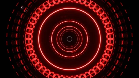 Red and White Movement Inside a Reactor with Pulsating Neon Energy Backgroun Stock Footage 314366034