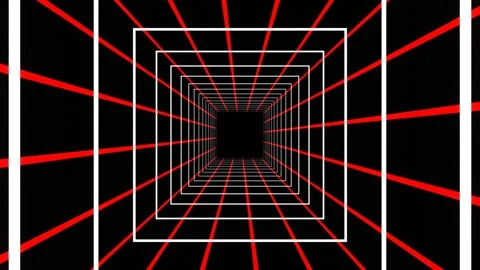 Red and White Moving Bright Elements Background VJ Loop in 4K Stock Footage 274729560