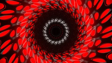 Red and White Neon Light in Grate Tunnel Background VJ Loop in 4K Stock Footage 314949596