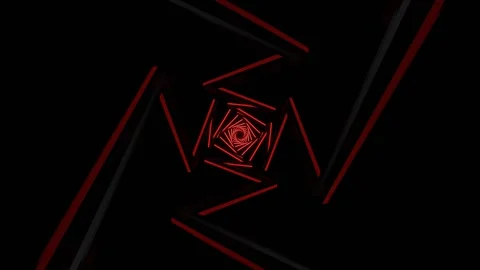 Red and White Neon Lightning Tunnel Background VJ Loop in 4K Stock Footage 306366629