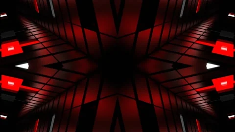 Red and White Neon Plus Kaleidoscope Background VJ Loop in 4K Stock Footage 340908732