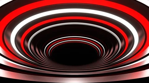 Red and White Neon Reverse Ellipse Tunnel Background VJ Loop in 4K Stock Footage 268866114