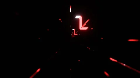 Red and White Neon Segmented Lighting Neon Corridor Background VJ Loop in 4K Stock-Footage 334718236