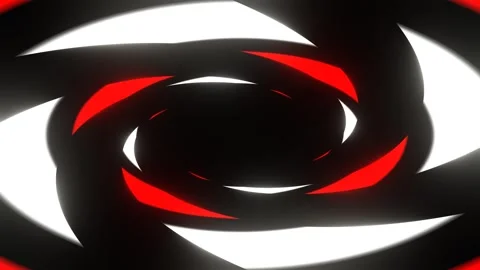 Red and White Neon Steps Move on Spirals Background VJ Loop in 4K Stock Footage 330726664