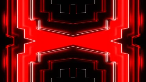 Red and White Neon Strobe Lines Kaleidoscope Background VJ Loop in 4K 库存影片 337056162