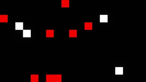 Red and White no Black Square Noise Background VJ Loop in 4K Video stock 280405644