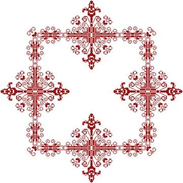 A red and white pattern on a white background Stock Illustration