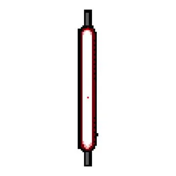 Red and white patterned shoelace illustration with aglets イラスト素材