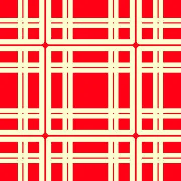 Red and white plaid pattern background seamless Stock Illustration