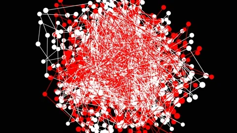 Red and white plexus abstract network medicine technology science background Stock Footage 159146750