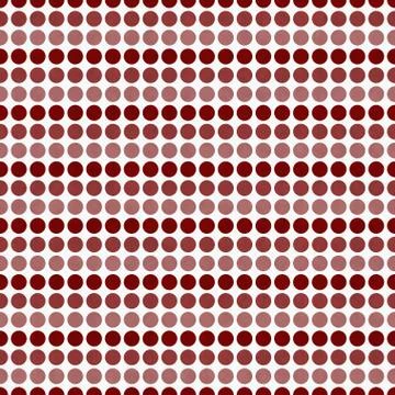 Red and White Polka Dot  Abstract Design Tile Pattern Repeat Background Stock Illustration