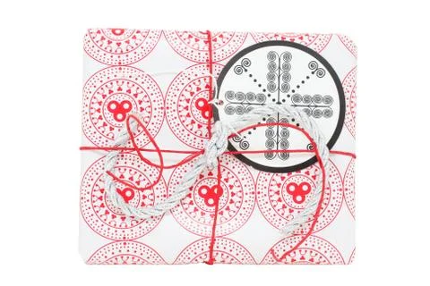 Red and white present Stock Photos