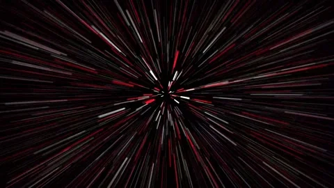 Red and White Rays In Galaxy Animation. Time Teleport. Space Travel Concept. Stock Footage 201631644