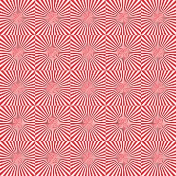 Red and white rays. Seamless pattern Stock Illustration