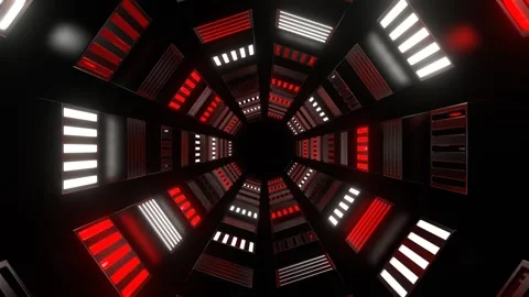Red and White Reverse Slowed Strobe Tunnel Background VJ Loop in 4K Stock Footage 276549156