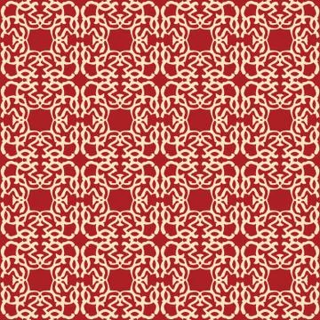 Red and white royal pattern. The Seamless vector background Stockillustratie