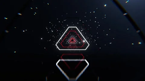 Red and White Sci-Fi Neon Strobe Tunnel Background VJ Loop l 4K Stock Footage 296537681