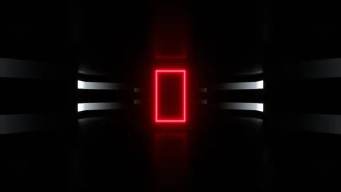Red and White Simple Infinity Sci-Fi Neon Tunnel Background VJ Loop l 4K Stock Footage 296758858