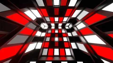 Red and White Slow Strobe Lights System Background VJ Loop in 4K Stock Footage 304036663