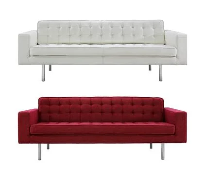 Red and White Sofa Stock Photos