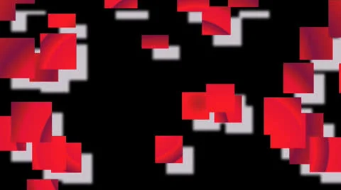 Red and white square Stock Footage 26835036