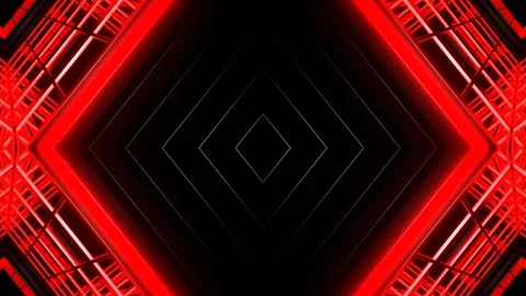Red and White Square Output Kaleidoscope Background VJ Loop in 4K Stock Footage 340908735