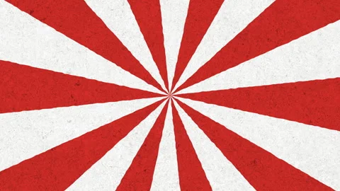 Red and white starburst pattern with a textured surface. 스톡 동영상 319227434