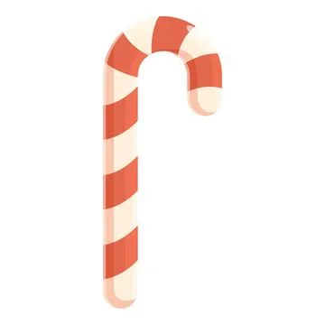 Red and white striped candy cane bringing christmas spirit Stock Illustration