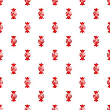 Red and white striped candy seamless pattern イラスト素材